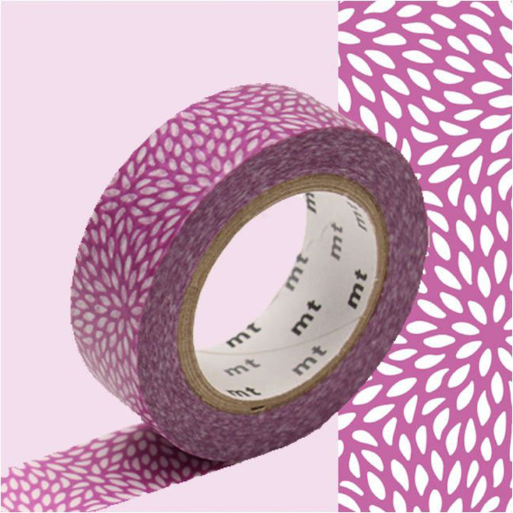 Masking Tape - Pétales de Chrysanthème - Violet Prune