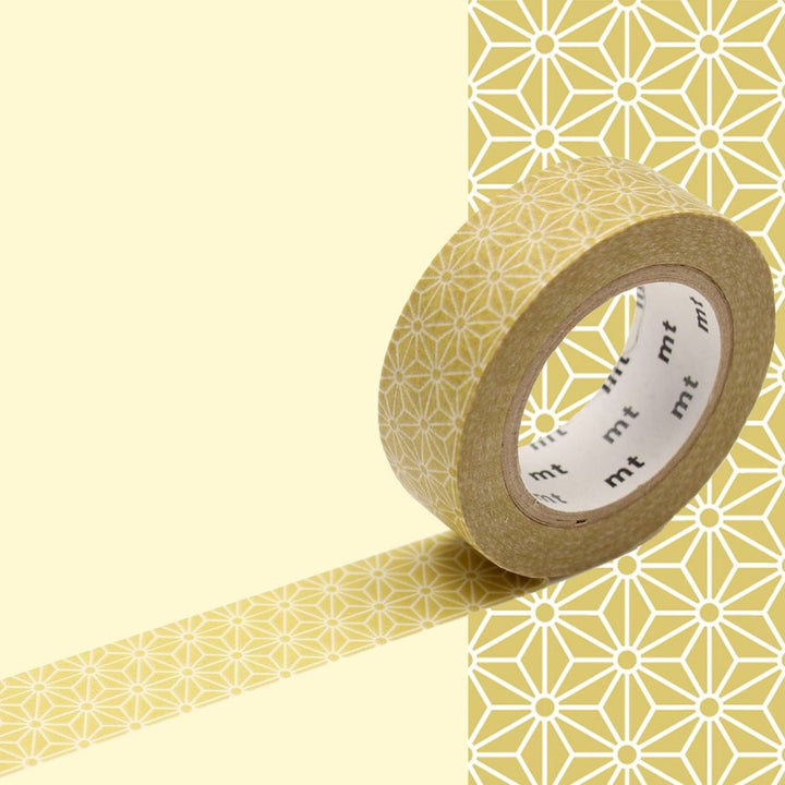 Masking Tape - Asanoha - Jaune Moutarde