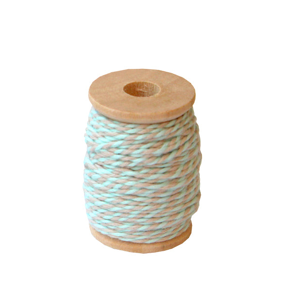 Fil en coton bleu et gris