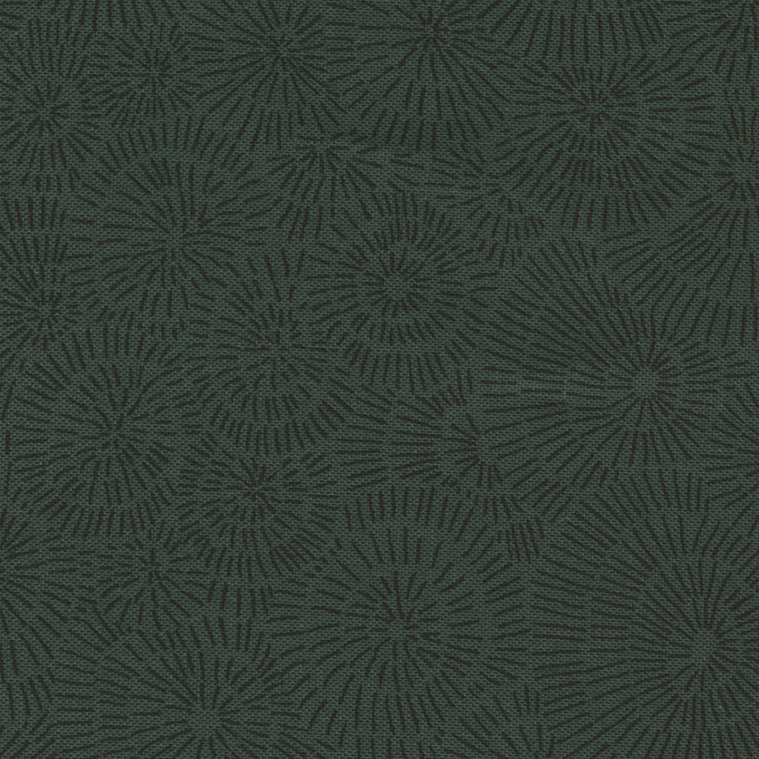 Tissu Japonais - Rosaces - Vert Foncé - T416