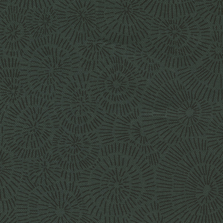 Tissu Japonais - Rosaces - Vert Foncé - T416