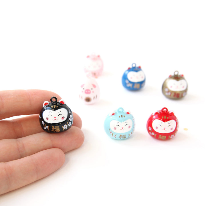 Gros Grelot - Daruma Chat - Bleu Ciel