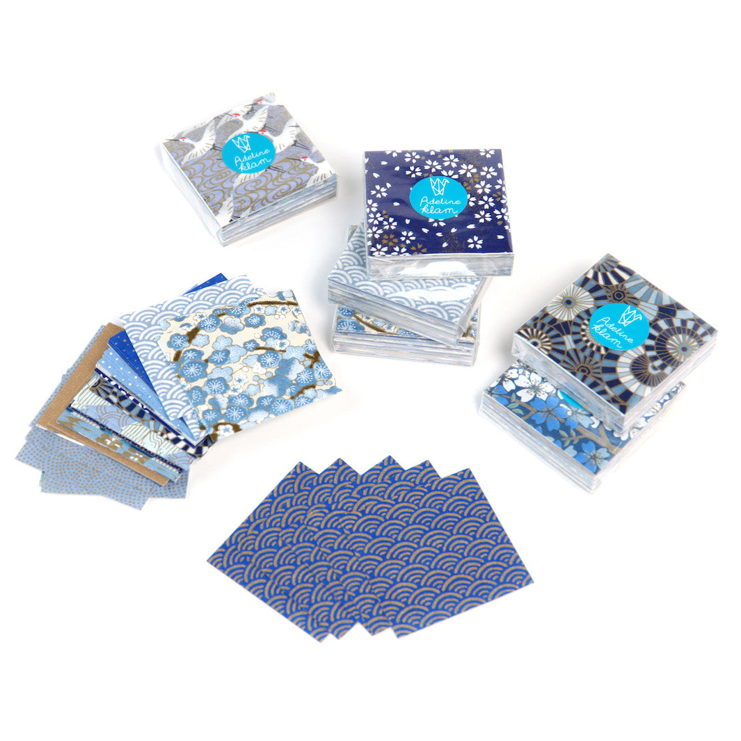 100 Papiers Origami - 6 x 6 cm - Motifs Variés - Océan