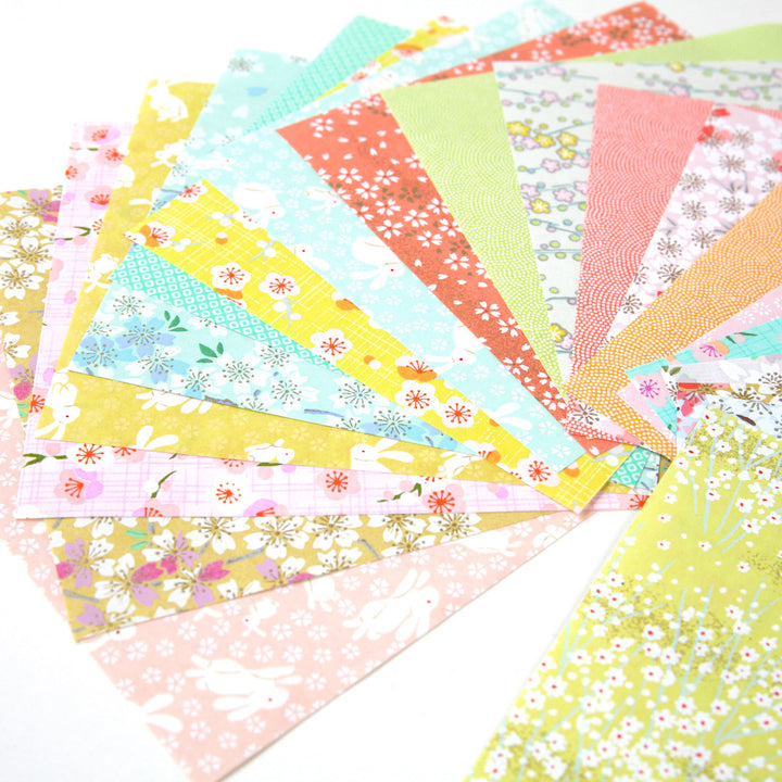 20 Papiers Origami - 15 x 15 cm - Pastel