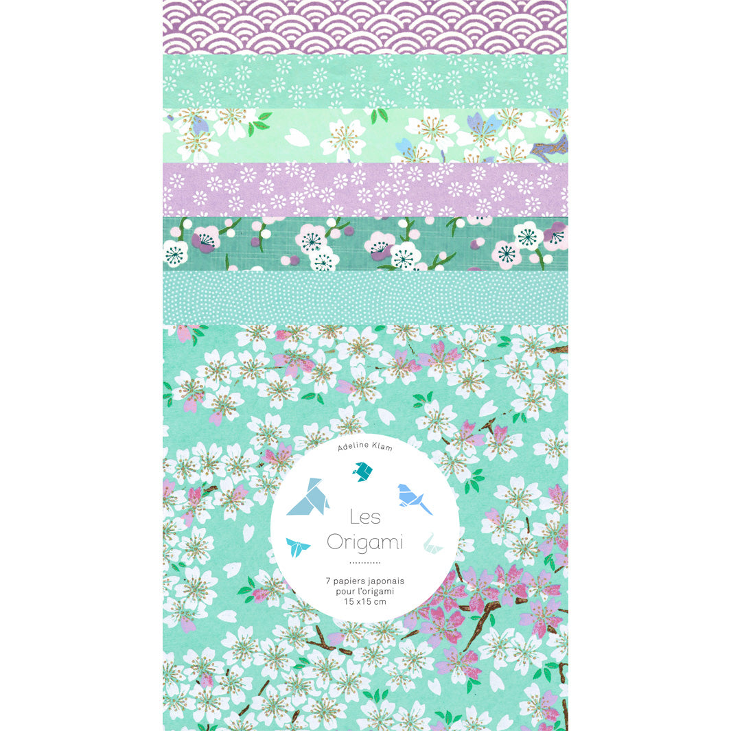 7 Papiers Origami - 15 x 15 cm - Lilas - K3