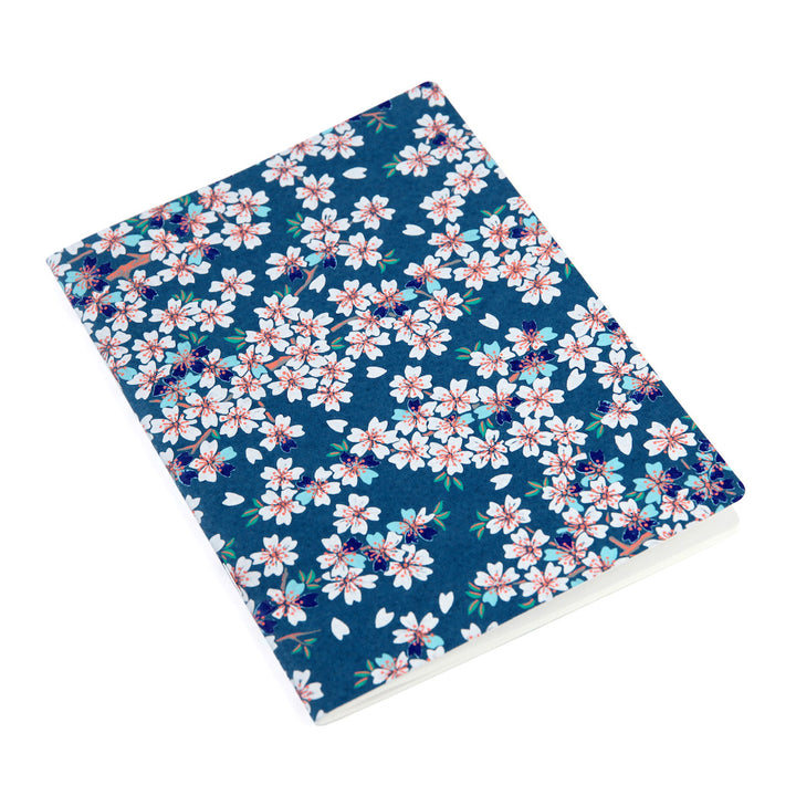 Carnet Papier Japonais - Fleurs de Cerisier - Bleu Foncé - M621