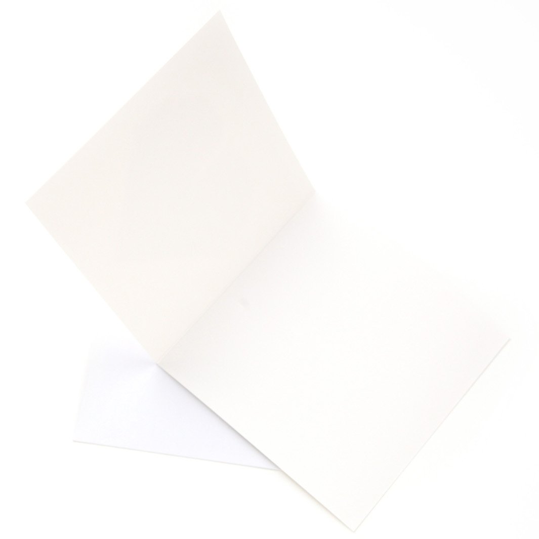 Carte - Coeur en Origami - Samekomon, Vert d'Eau et Blanc - M599