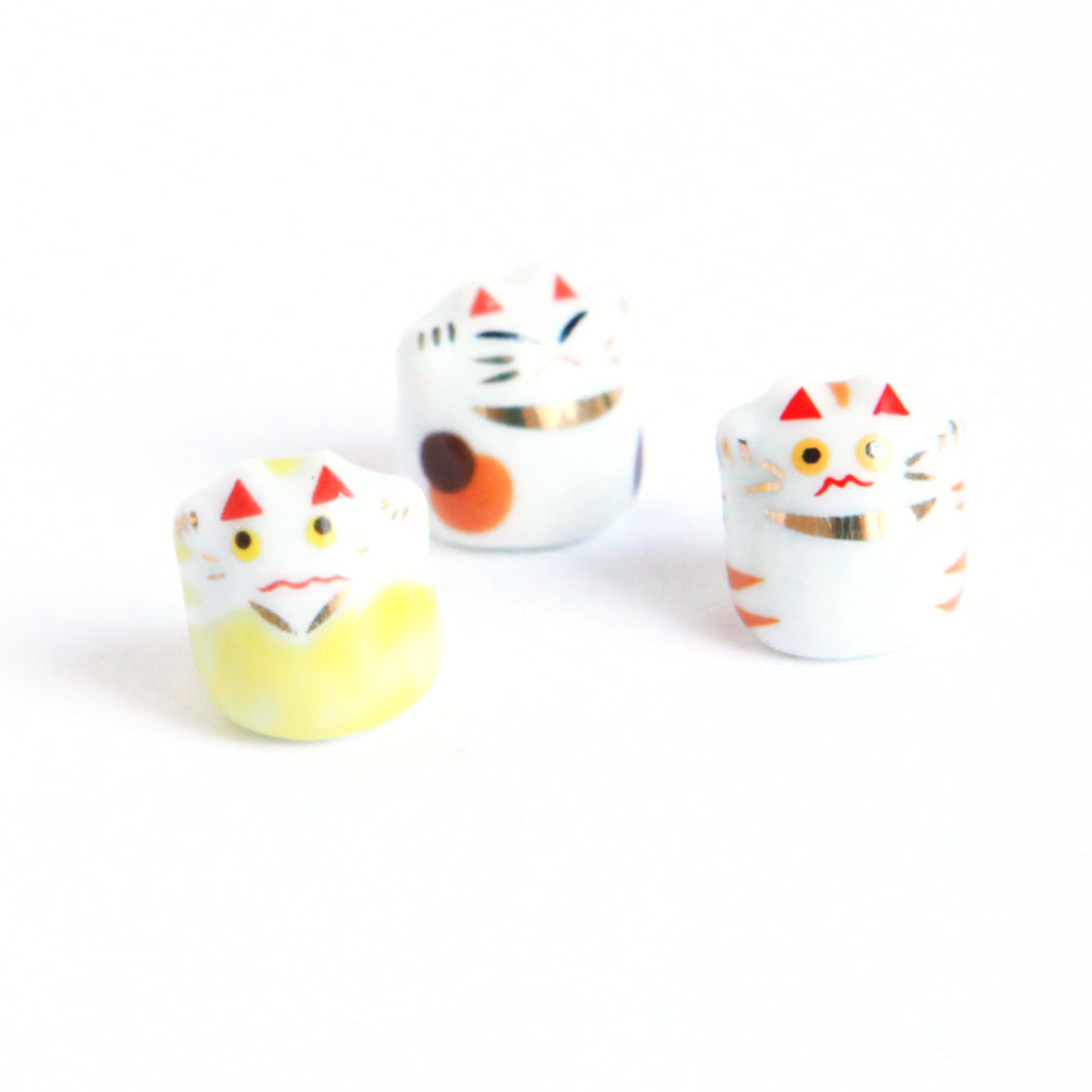 Mini Grigri Chat - Bonheur - Moucheté Marrons