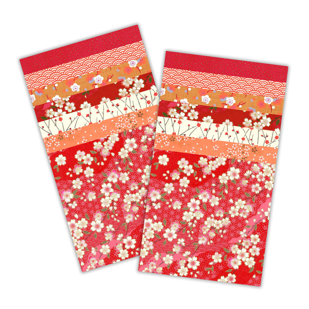 Kit 3 Feuillages - Rouge, Rose et Orange - Groseille