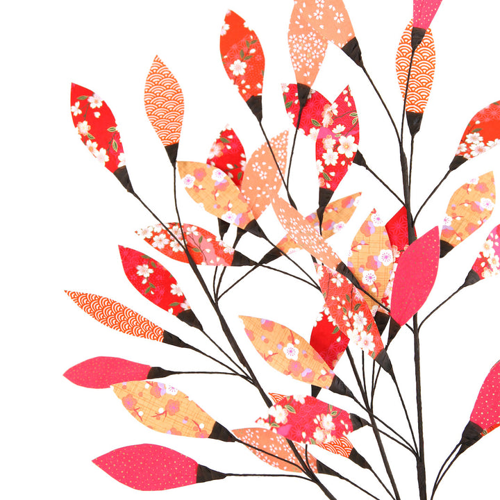Kit 3 Feuillages - Rouge, Rose et Orange - Groseille