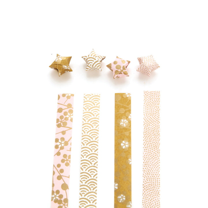 Kit Étoiles en origami - Champagne