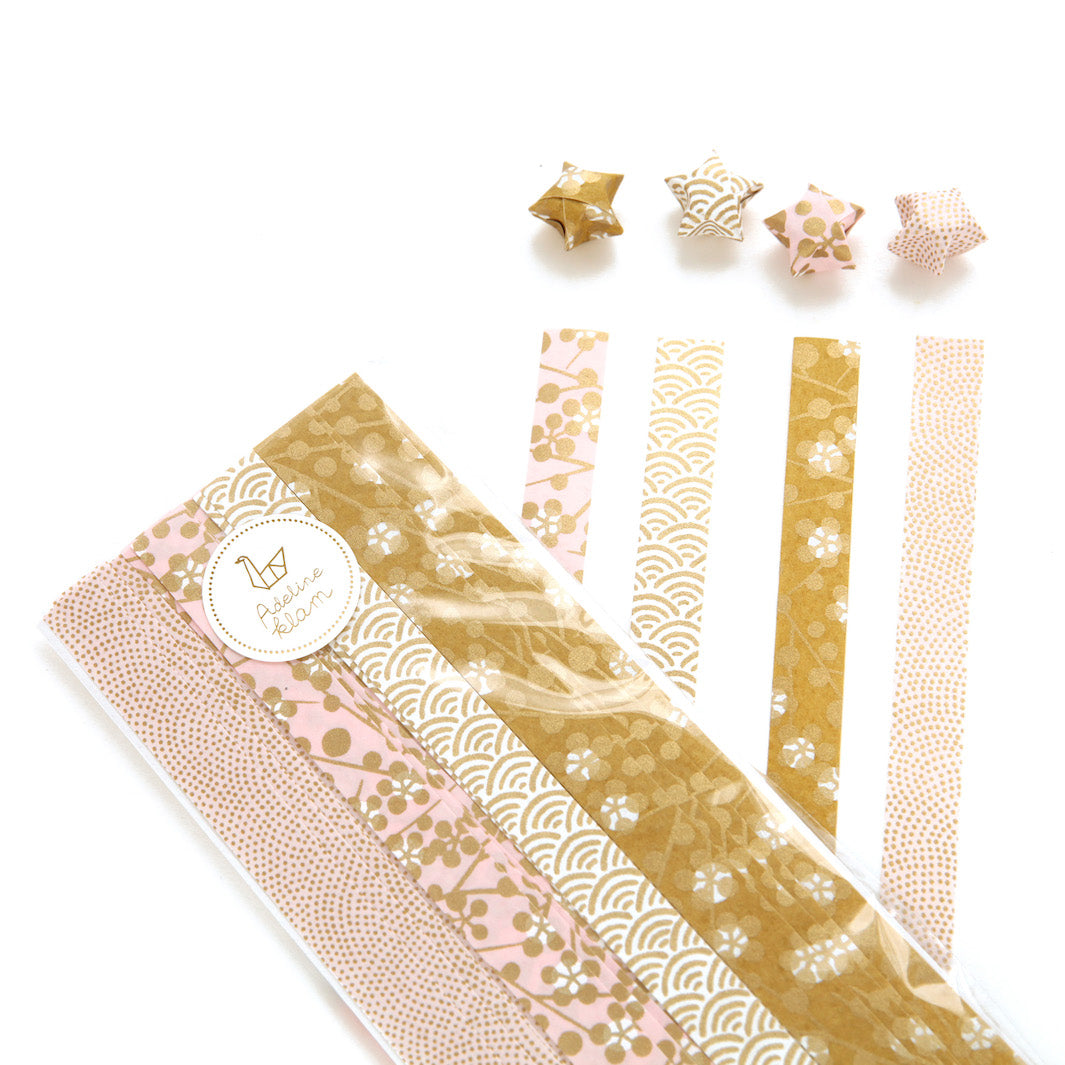 Kit Étoiles en origami - Champagne