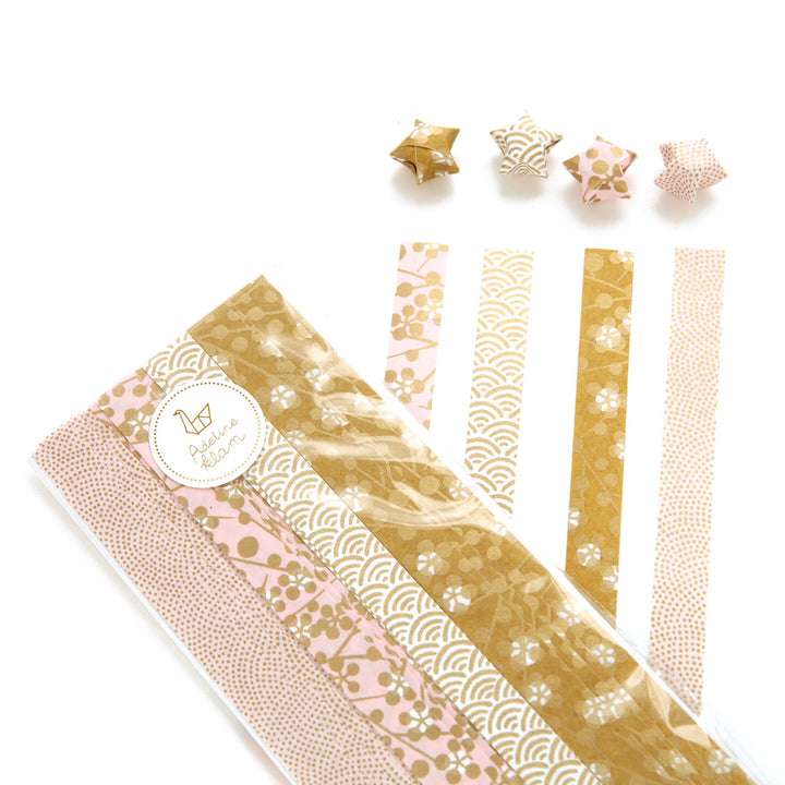 Kit Étoiles en origami - Champagne