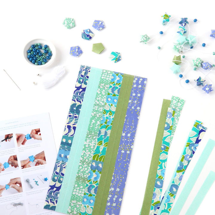 Kit Guirlande d'Étoiles en origami - Nymphéa