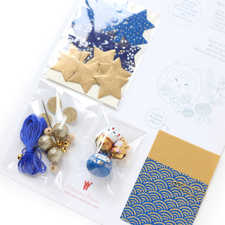 Kit Guirlande Porte-Bonheur - Bleu Nuit, Violet et Or - Céleste - E1