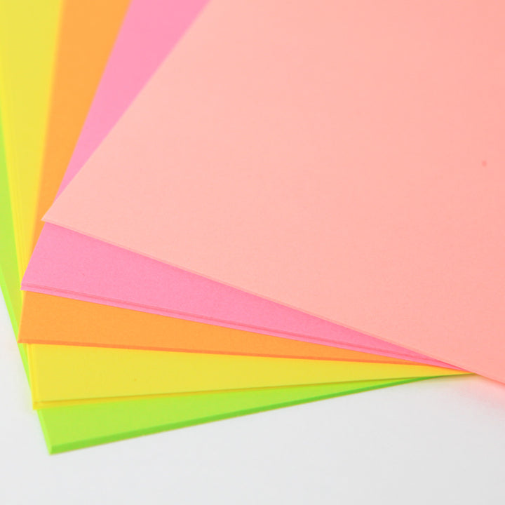 50 Papiers Origami Unis - 15 x 15 cm - 5 couleurs fluo