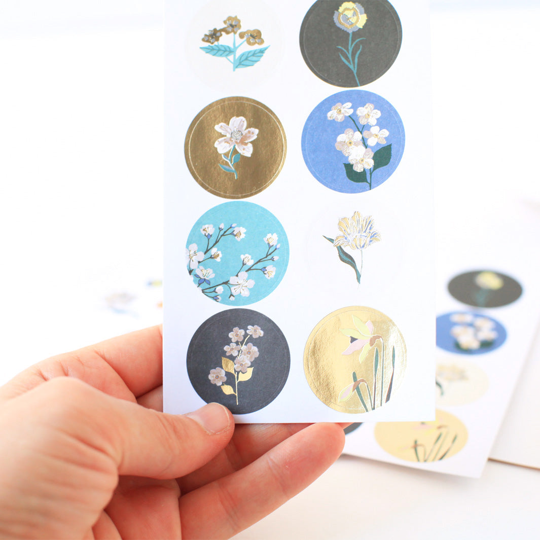 4 Planches de 60 stickers - Fleurs Chics