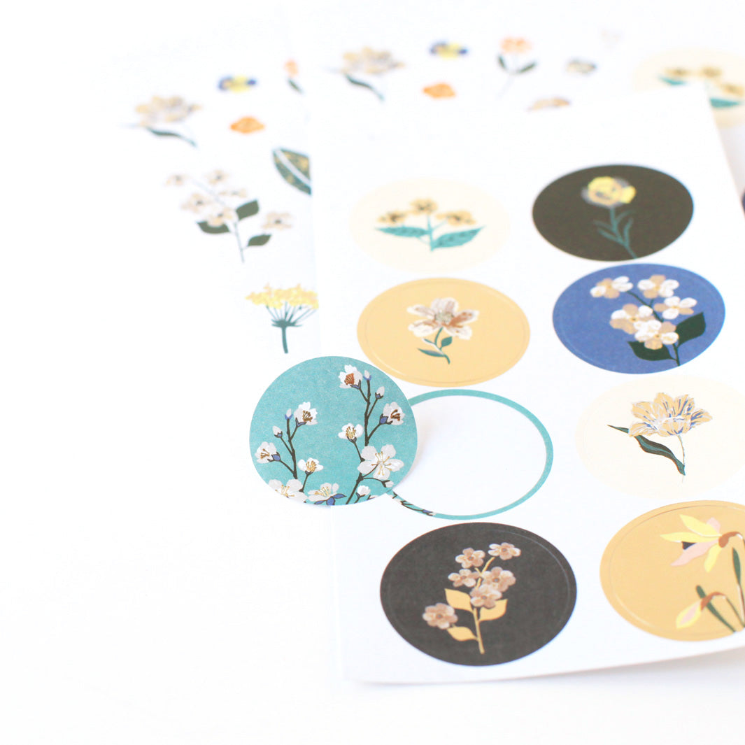 4 Planches de 60 stickers - Fleurs Chics