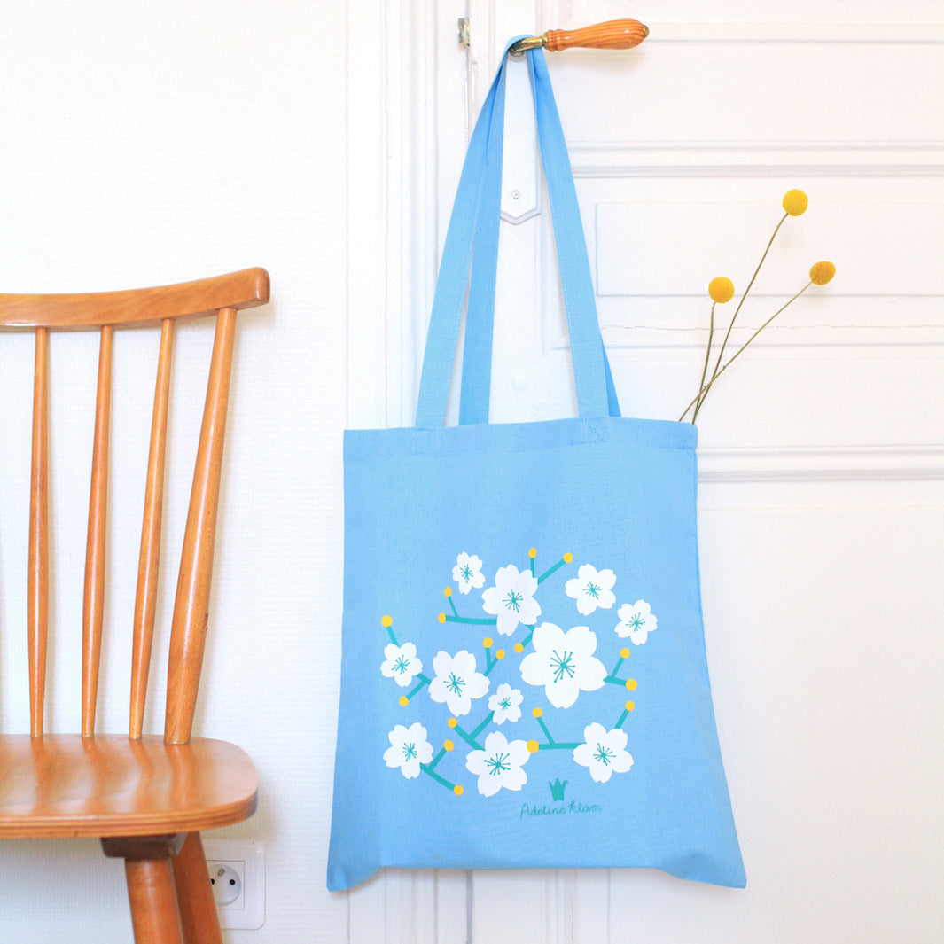 Tote Bag Adeline Klam - Sakura - Bleu