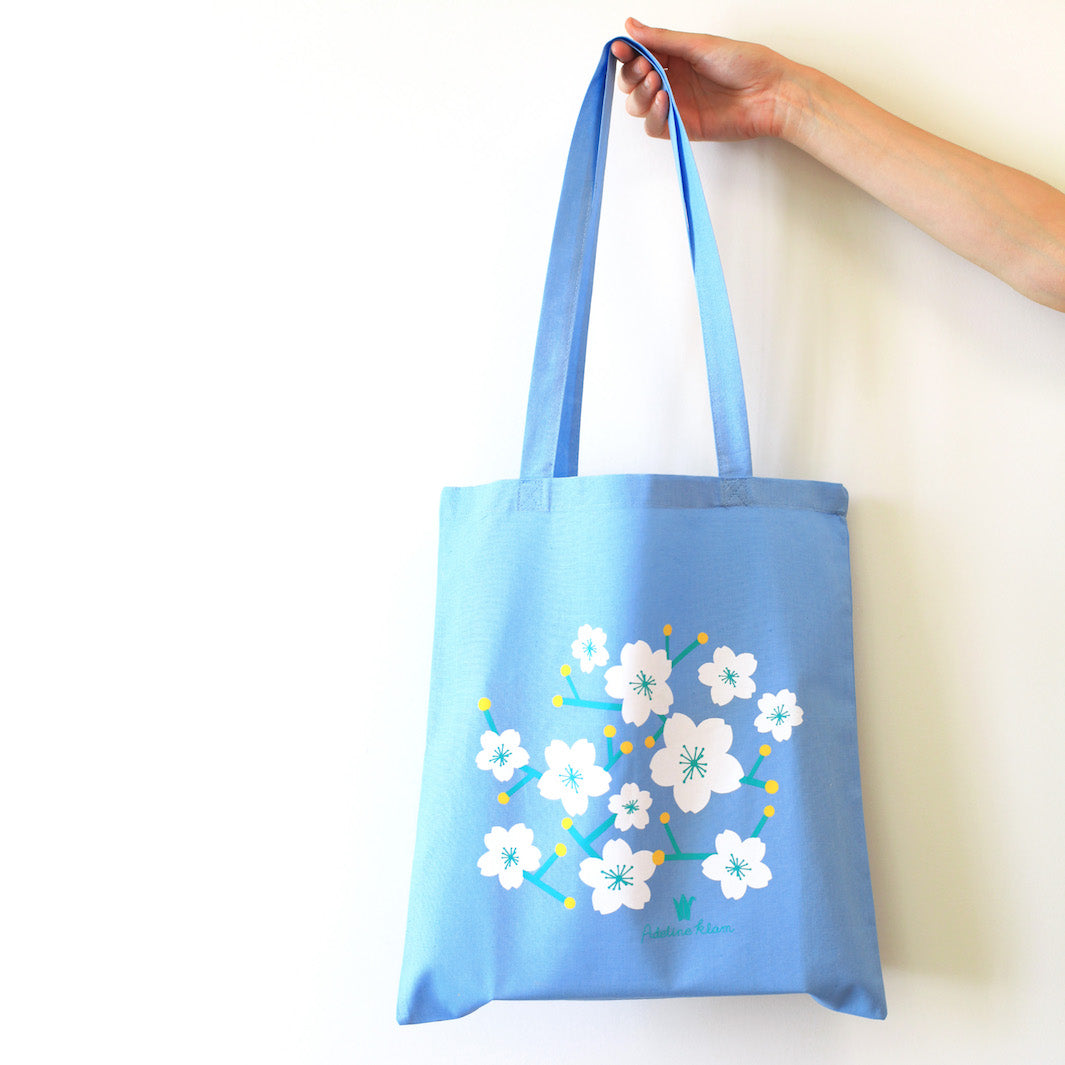Tote Bag Adeline Klam - Sakura - Bleu