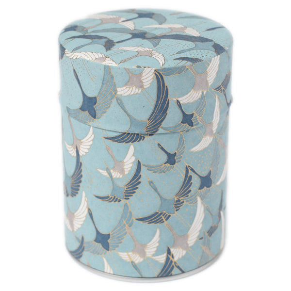 Boite à thé japonaise - Bleu Grues - M752