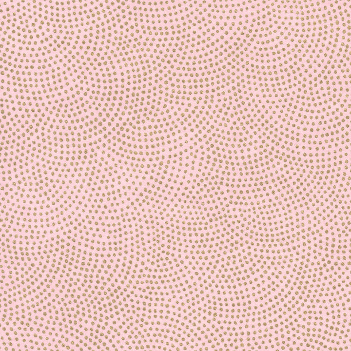 carré de 10cm par 10cm de papier japonais yuzen chiyogami aux motifs « samekomon » dans les tons rose poudré et doré adeline klam (M907)