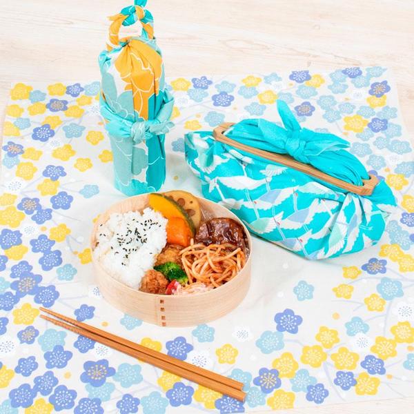 Furoshiki - Pivoines Bleues - Adeline Klam - 50x50cm
