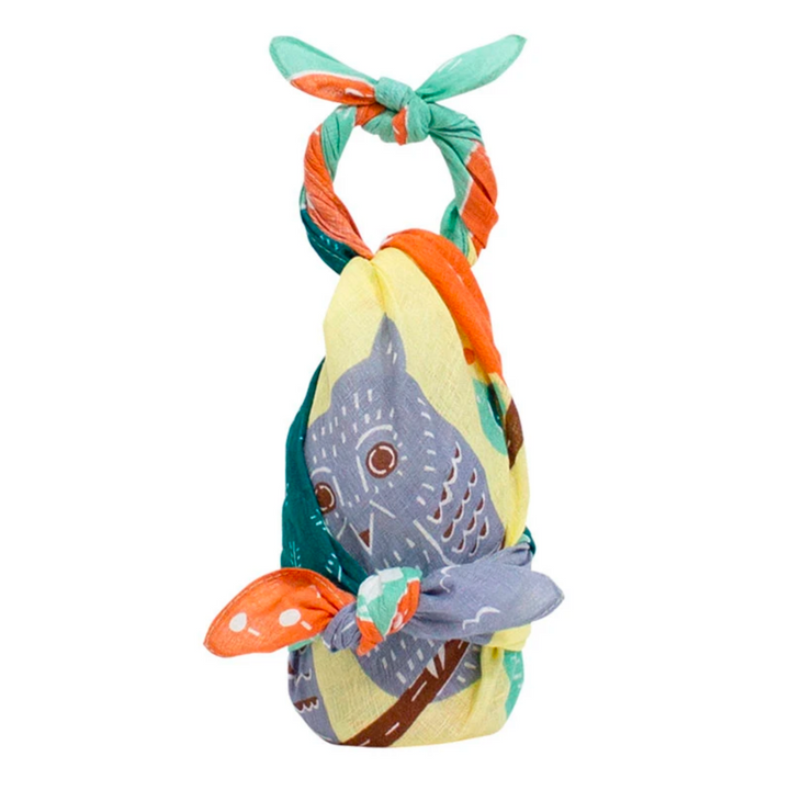 Furoshiki - Chouettes - Vert - Kata Kata - 50x50cm