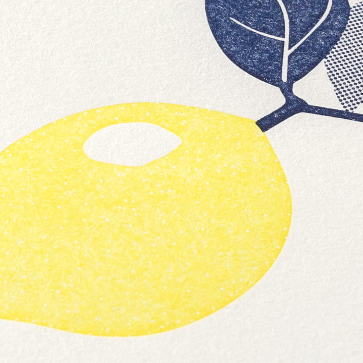Set de 8 Papiers à Lettres et 4 Enveloppes - LetterPress - Citrons