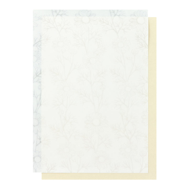 Bloc de 18 Papiers à Lettres - Lierres, Camomilles et Symphorines - 17,7 x 25cm (B5)
