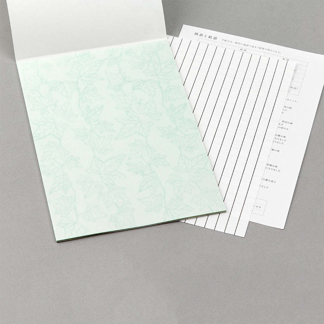 Bloc de 18 Papiers à Lettres - Lierres, Camomilles et Symphorines - 17,7 x 25cm (B5)