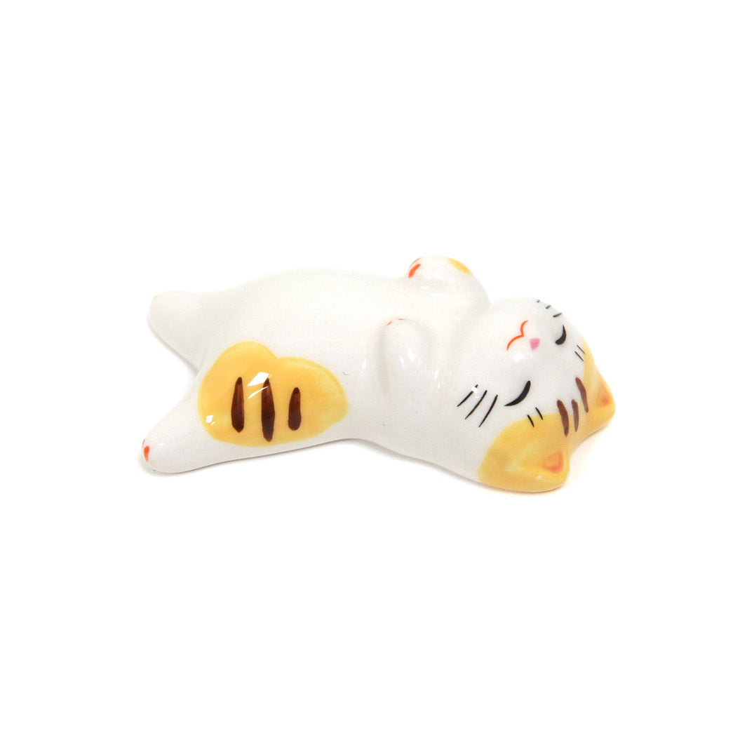 Chat sur le Dos - Porte-Baguettes - Tigré, Jaune et Marron