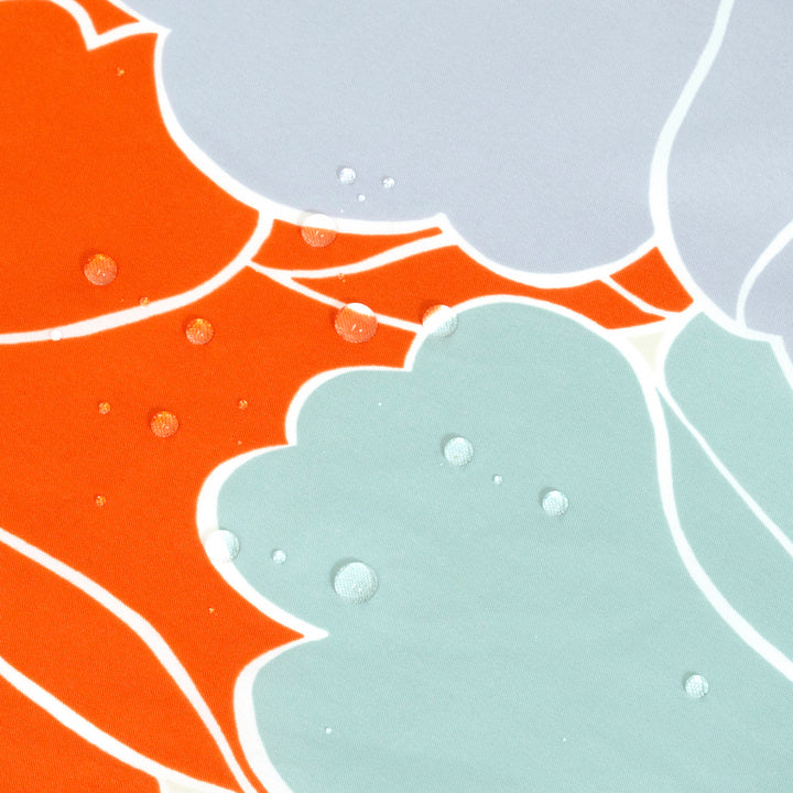 Furoshiki - Aquadrop - Pivoines - Orange - Adeline Klam - 100x100cm