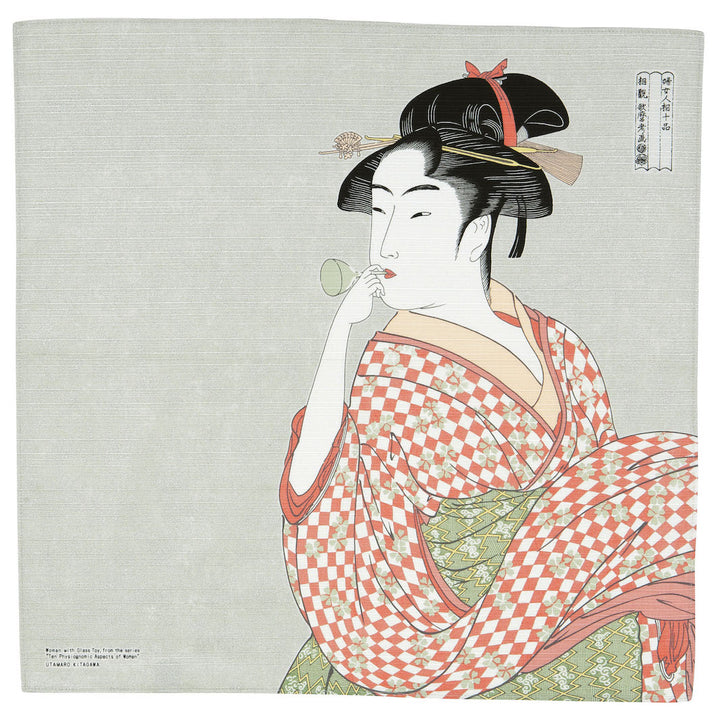 Furoshiki - Estampe Femme - Ukiyo-e - 48x48cm