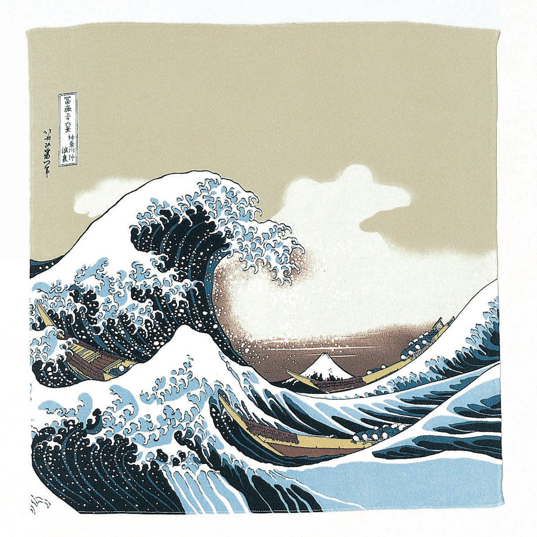 Furoshiki - La Grande Vague de Kanagawa - Ukiyo-e - 68x68cm