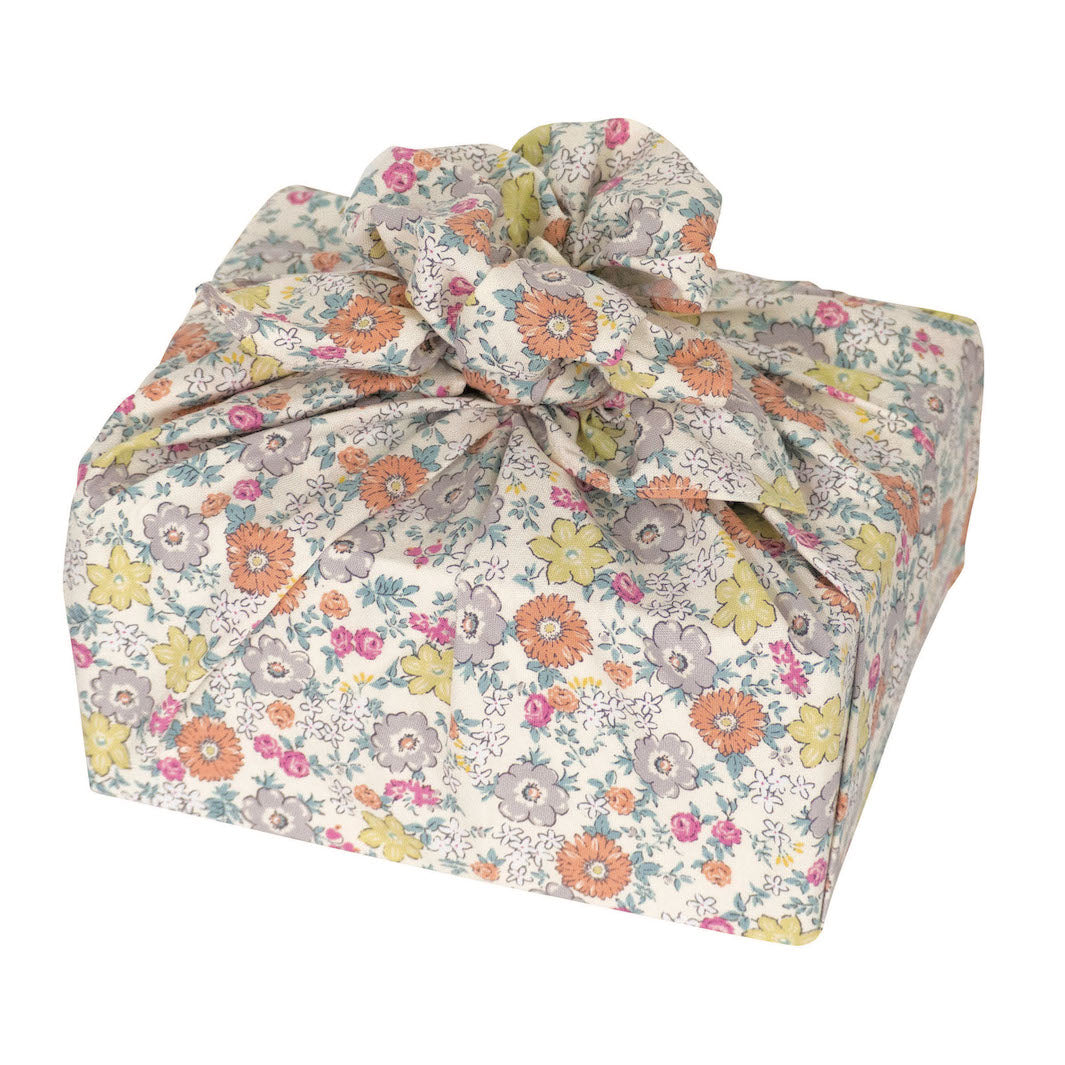 Furoshiki - Liberty, Jaune, Orange et Rose - Cohare - 45x45cm et 70x70cm