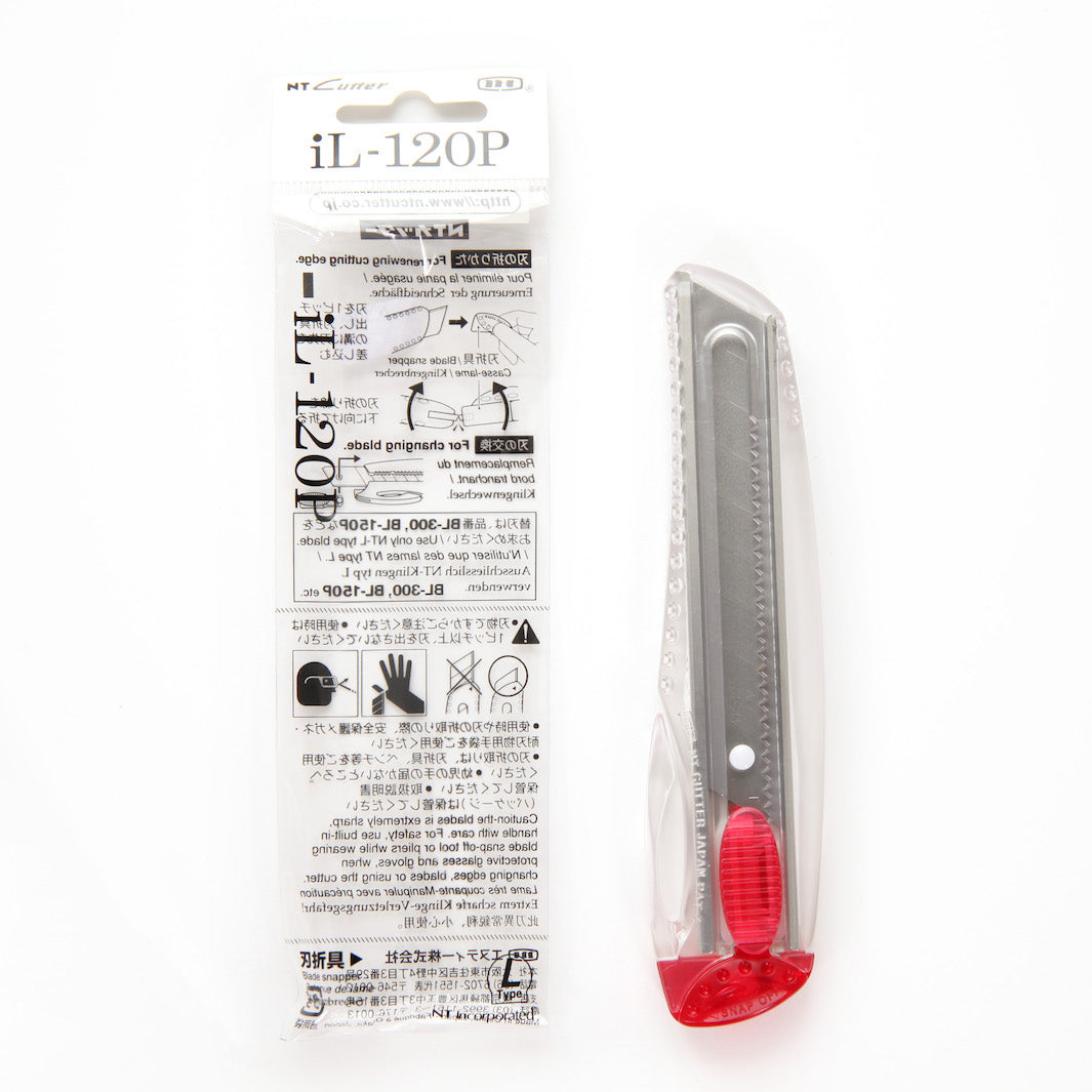 Cutter Moyen - Transparent et Rouge