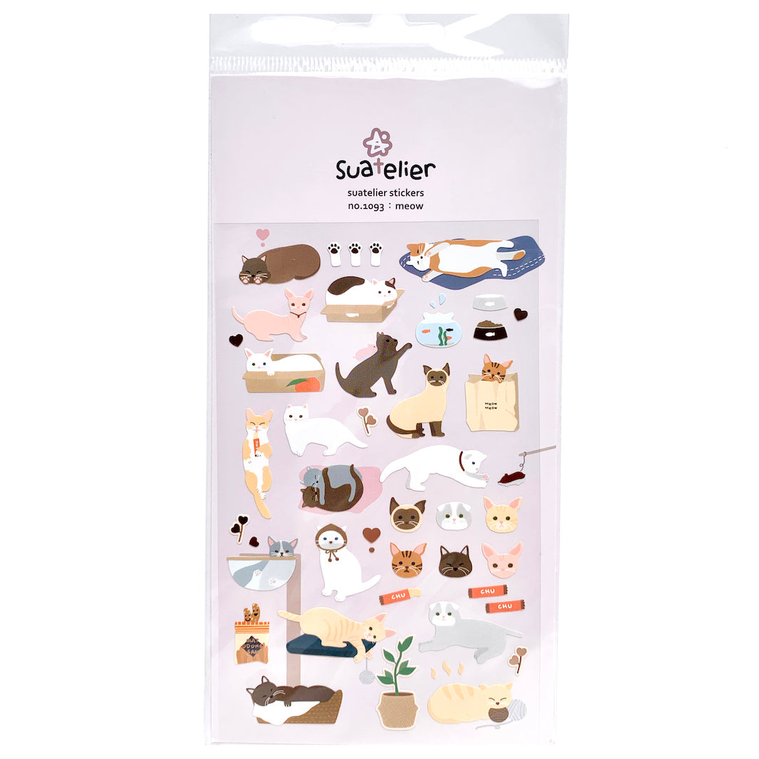 Planche de 50 Stickers - Chats