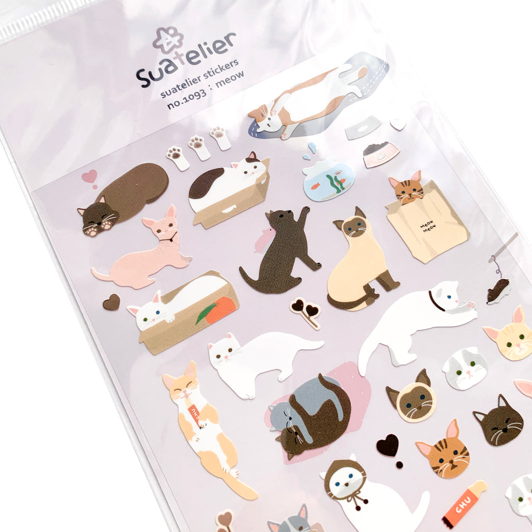 Planche de 50 Stickers - Chats