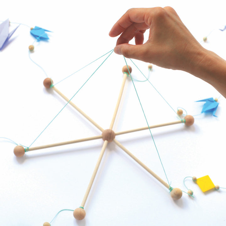 Structure étoile pour mobile en bois
