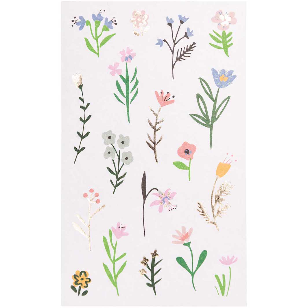 4 Planches de 58 Stickers - Fleurs