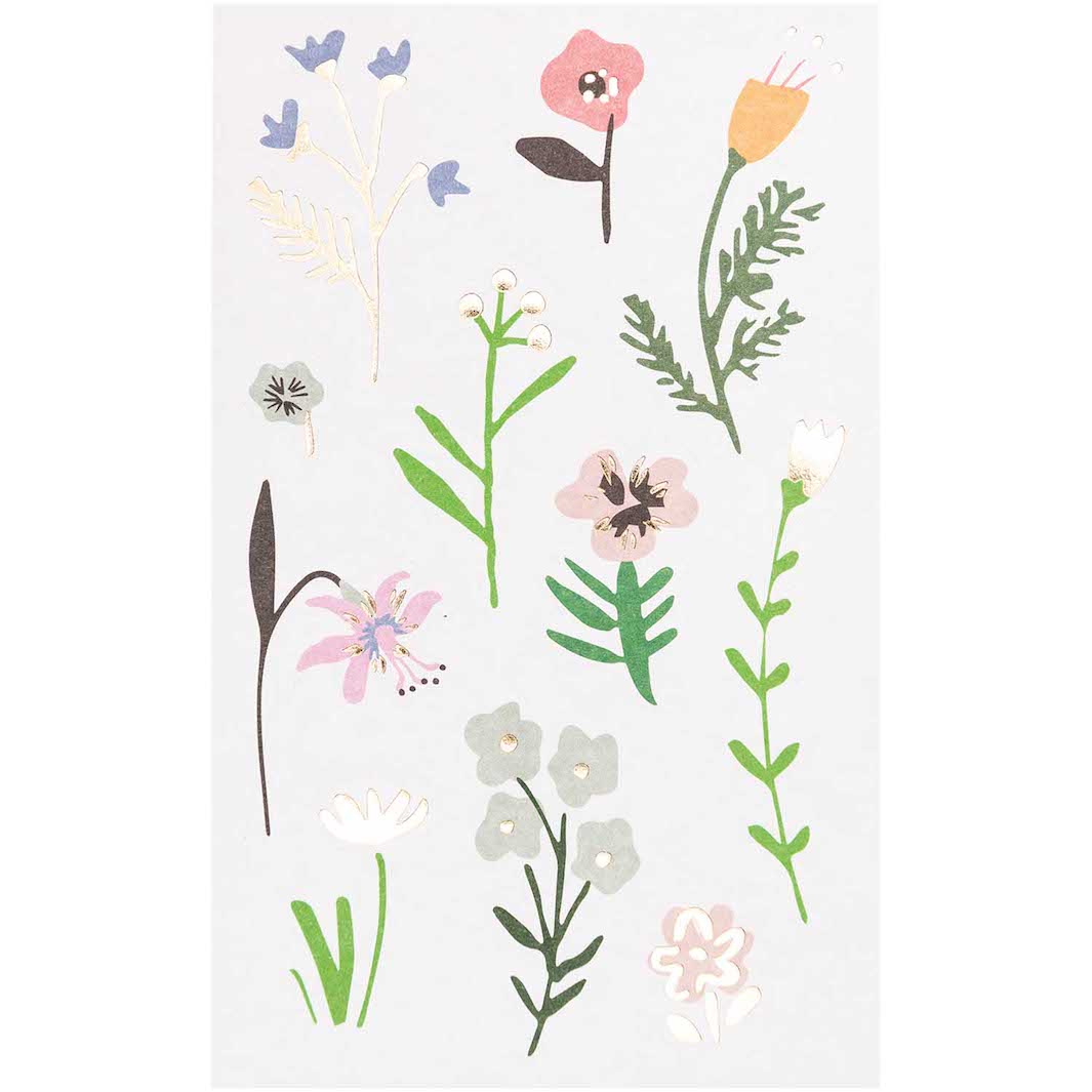 4 Planches de 58 Stickers - Fleurs