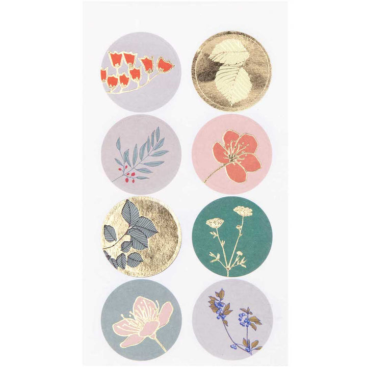 4 Planches de 32 stickers - Fleurs d'automne