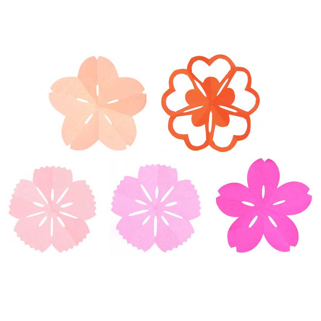 50 Papiers Origami Unis et Gabarits - Rose - 5 couleurs - 15x15 cm