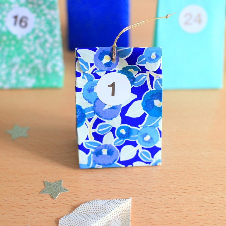 4 Planches de 24 stickers - Calendrier de l'Avent - Blanc