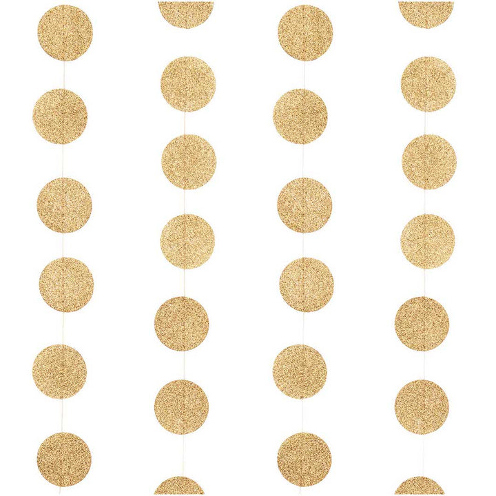 Guirlande Cousue en Papier - Or Pailleté - 38mm