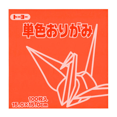 100 Papiers Origami Coquelicot - Toyo - 15x15 cm-Papier origami-AdelineKlam