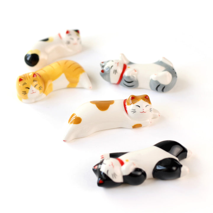 Chat Long sur le Dos - Porte-Baguettes - Bicolore, Noir et Blanc
