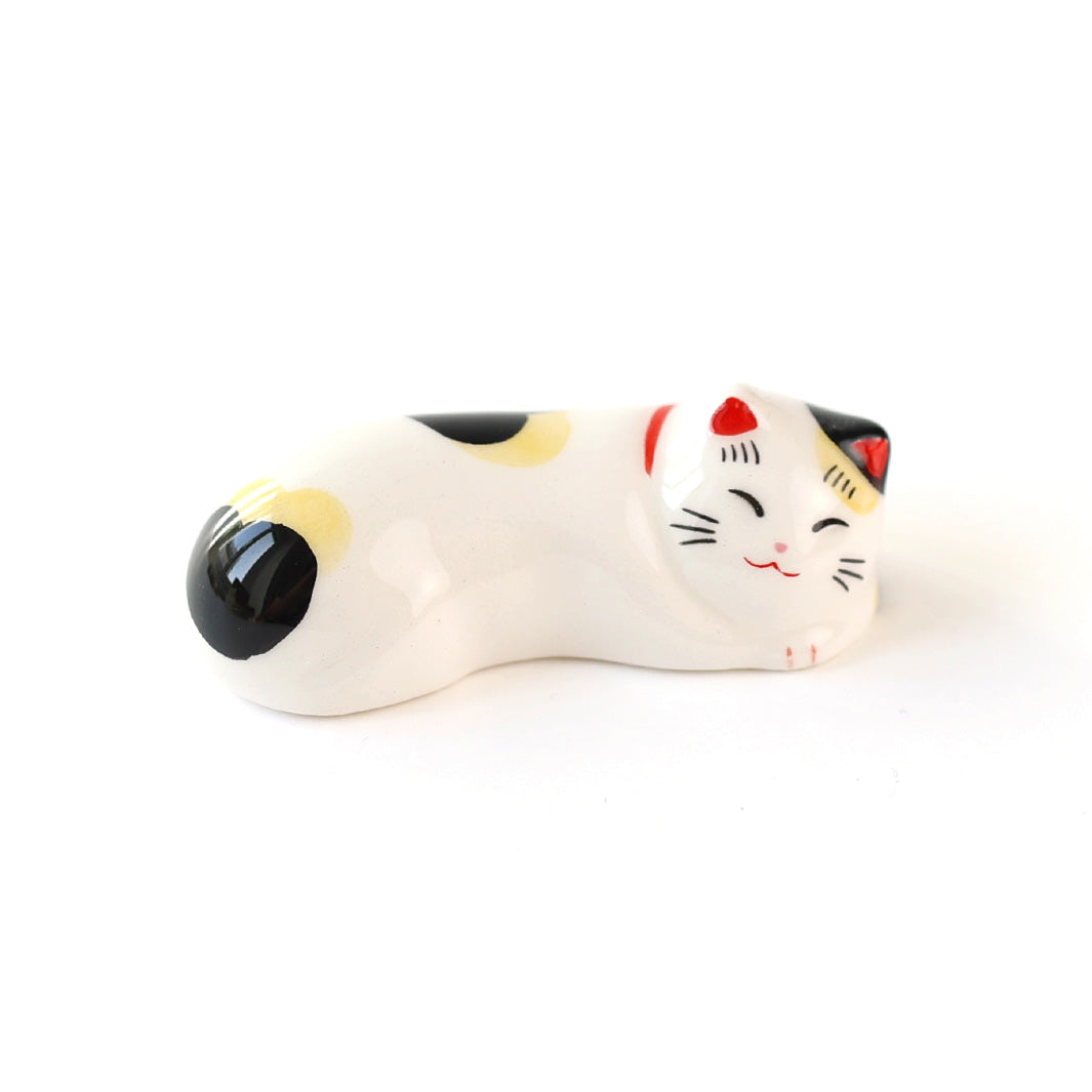Chat Long sur le Ventre - Porte-Baguettes - Moucheté, Noir et Jaune
