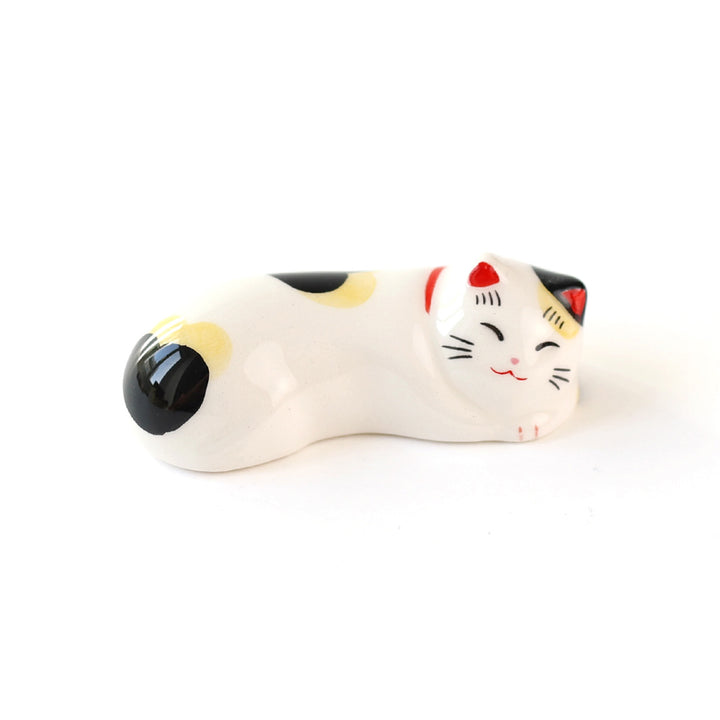 Chat Long sur le Ventre - Porte-Baguettes - Moucheté, Noir et Jaune